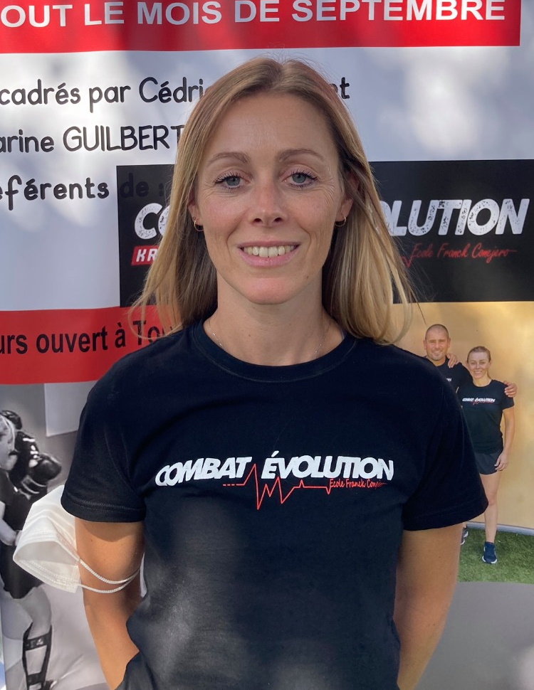 Marine Guilbert, ceinture marron de kravmaga